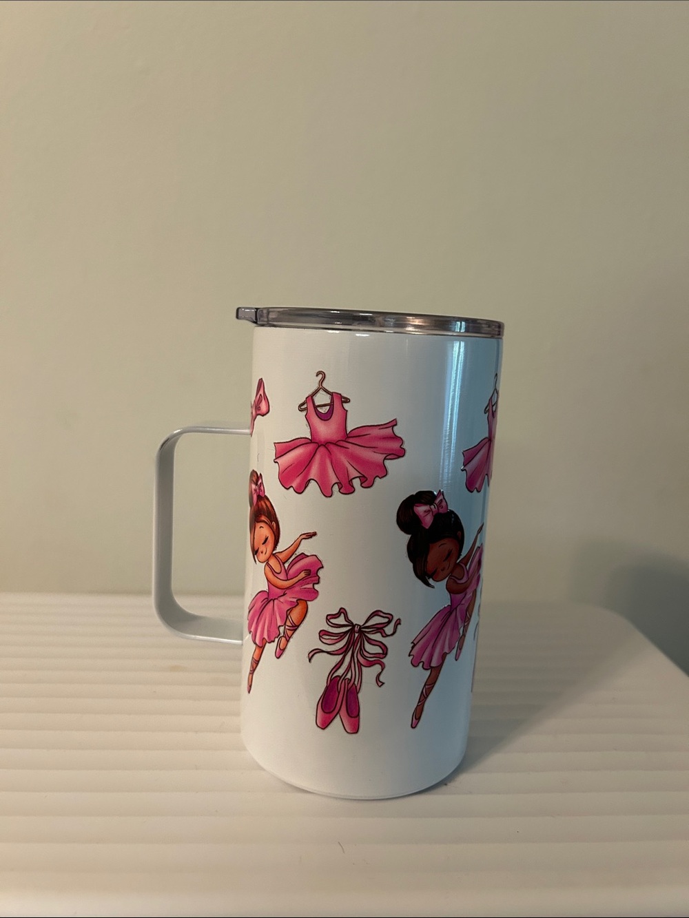 Kids Pink Ballerina Travel Mug - Brand